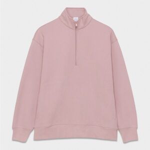 Aritzia Cozy Fleece Boyfriend 1/4 Zip Sweater